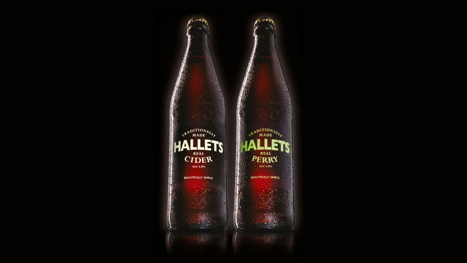 Two hallets branded bottles design by celf creative