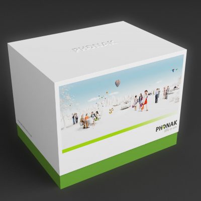 3D CGI Render of phonak medical packaging created by Celf Creative