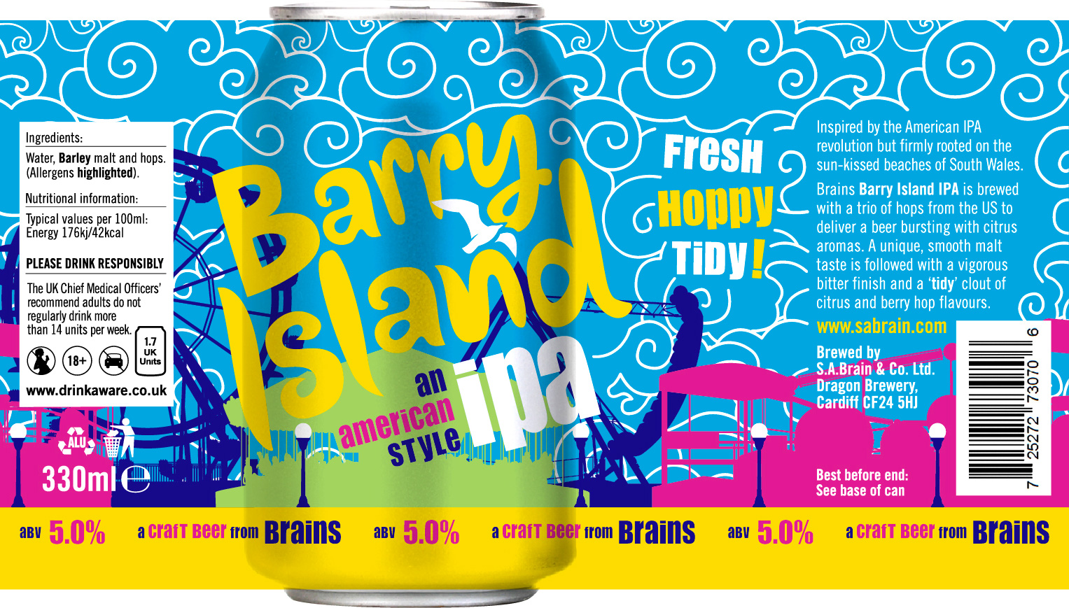 Barry Island IPA can artwork